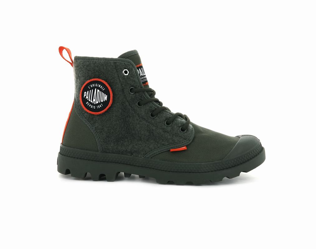 Palladium Pampa Hi Change Men's Boots Olive (SWMQ67519)